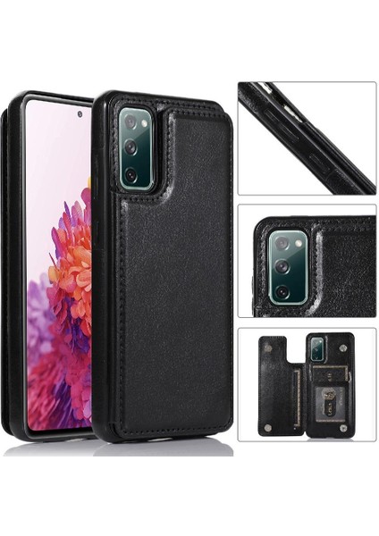 Kart Tutucu Çift Manyetik Pu ile Samsung Galaxy S20 Fe Için Cüzdan Kılıf (Yurt Dışından) indirimleri