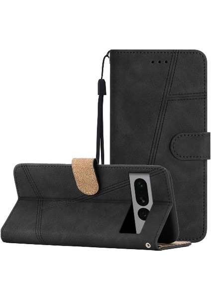 Google Piksel 7 Pro Için Flip Case Tam Koruma Cüzdan Pu Deri Kart (Yurt Dışından)