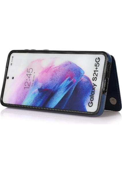Samsung Galaxy S21 Artı Çift Manyetik Toka Kart Yuvaları Için Cüzdan Kılıf (Yurt Dışından) modelleri