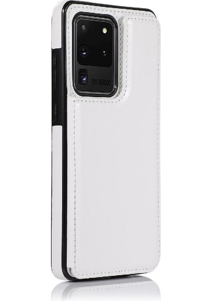 Kart Pu ile Samsung Galaxy S20 Ultra Kickstand Kart Yuvaları Için Cüzdan Kılıf (Yurt Dışından) indirimleri