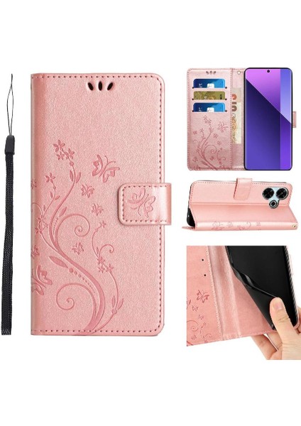 Xiaomi Redmi Için Flip Case 13 4g Bilek Kayışı Kickstand Kart Tutucu Kapatma (Yurt Dışından) indirimleri