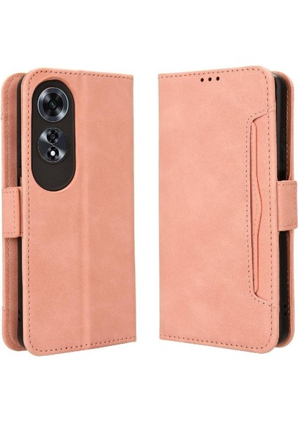 Oppo A60 4g Deri Cüzdan Kapak Için Kılıf Manyetik Kapatma Ayarlanabilir (Yurt Dışından)