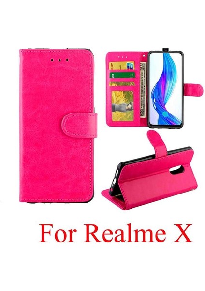 Realme x Kickstand Kart Tutucu Pu Deri Darbeye Dayanıklı Için Flip Case (Yurt Dışından) fırsatları