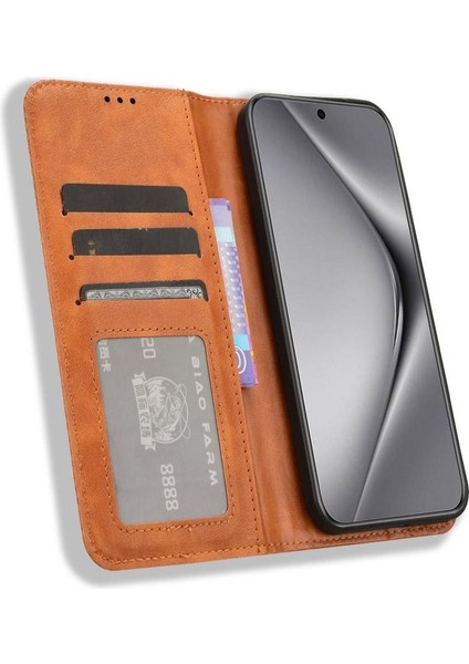 Huawei Pura 70 Için Kılıf Manyetik Kapatma Cüzdan Pu Deri (Yurt Dışından)