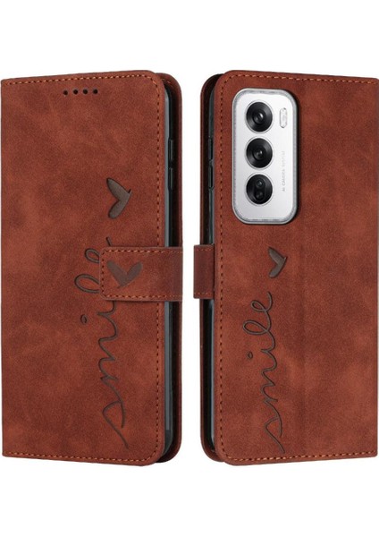 Oppo Oppo 12 5g Için Flip Case Kickstand Aşk Cüzdan Pu Deri Yan Kart (Yurt Dışından)