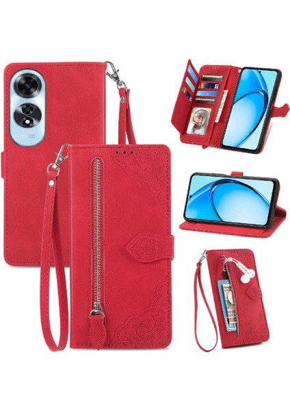Oppo A60 4g Flip Fermuar Tarzı Iş Cüzdan Çoklu Kart Için Flip Case (Yurt Dışından)