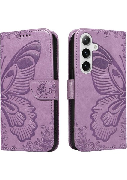 Samsung Galaxy S24 Artı Yüksek Kaliteli Deri ile Kabartmalı Flip Case (Yurt Dışından) fırsatları