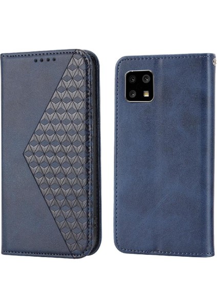 Samsung Galaxy A22 5g Için Flip Case El Kayışı Standı Cüzdan Eşkenar Dörtgen Şekli (Yurt Dışından)