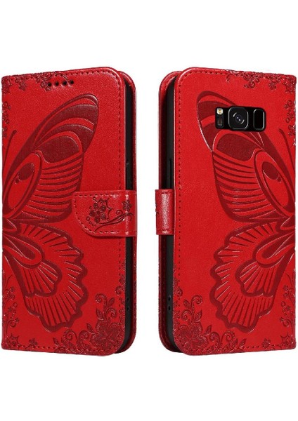 Samsung Galaxy S8 Için Flip Case Kredi Kartı ile Ayrılabilir El Kayışı (Yurt Dışından)