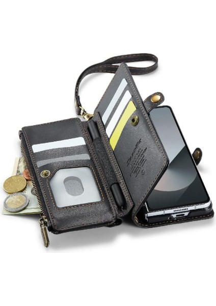 Samsung Galaxy Z Için Crossbody Durumda Kat 6 5g Kılıf Cüzdan Rfıd Engelleme (Yurt Dışından) fırsatları