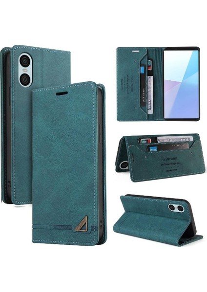 Sony Xperia 10 Vı Premium Deri Premium Deri Iki Için Flip Case (Yurt Dışından)