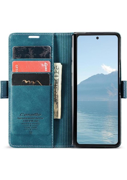 Samsung Galaxy Z Için Flip Case Fold 6 5g Kılıf Kart Yuvası Kickstand Manyetik (Yurt Dışından)