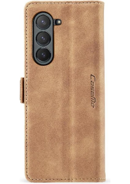 Samsung Galaxy Z Için Flip Case Fold 6 5g Kılıf Kart Yuvası Kickstand Manyetik (Yurt Dışından) modelleri
