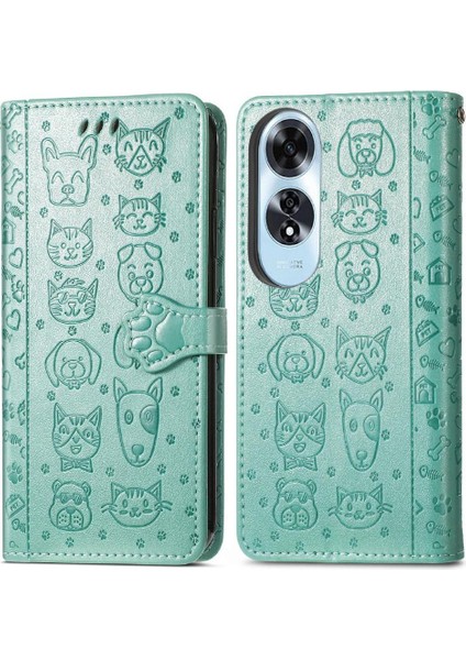 Oppo A60 4g Flip Kapak Için Flip Case Kısa Kayış Deri Kılıf Karikatür (Yurt Dışından) fiyatları