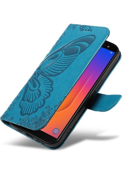 Samsung Galaxy J6 2018 Için Flip Case Ayrılabilir El Kayışı Kabartmalı Yüksek (Yurt Dışından)