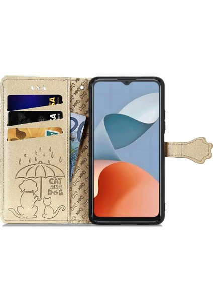 Zte A34 Karikatür Hayvanlar Için Flip Case Kısa Kayış Deri Kılıf Kapak Çevirin (Yurt Dışından) modelleri