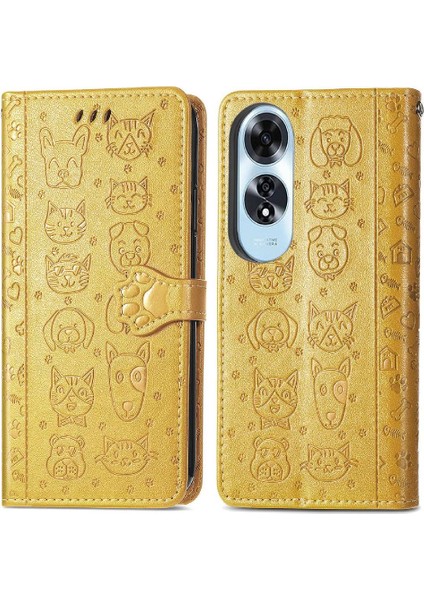 Oppo A60 4g Flip Kapak Için Flip Case Kısa Kayış Deri Kılıf Karikatür (Yurt Dışından) fiyatları