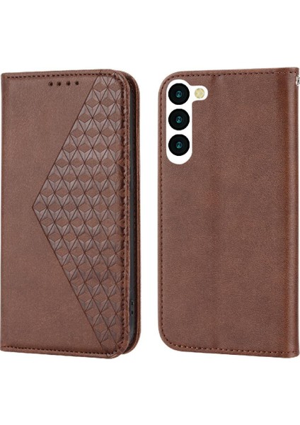 Samsung Galaxy S23 Artı El Kayışı Cüzdan Eşkenar Dörtgen Şekli Kullanımı Için Flip Case (Yurt Dışından)