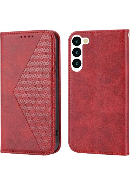 Samsung Galaxy S23 Artı El Kayışı Cüzdan Eşkenar Dörtgen Şekli Kullanımı Için Flip Case (Yurt Dışından)