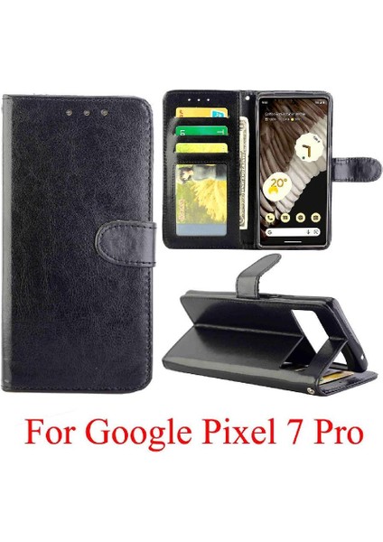 Google Piksel 7 Pro Kickstand Pu Deri Manyetik Kapatma Için Flip Case (Yurt Dışından)