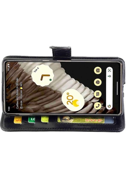 Google Piksel 7 Pro Kickstand Pu Deri Manyetik Kapatma Için Flip Case (Yurt Dışından)