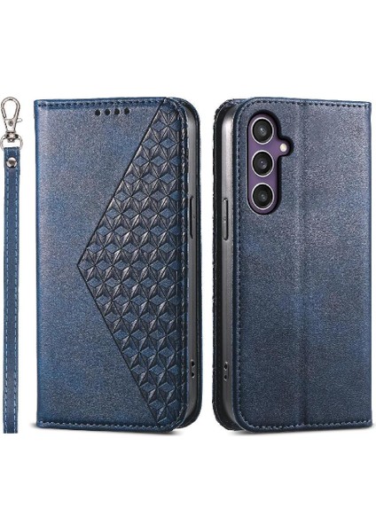 Samsung Galaxy S24 Artı Günlük Kullanım Için Flip Case Eşkenar Dörtgen Şekli El Kayışı (Yurt Dışından)