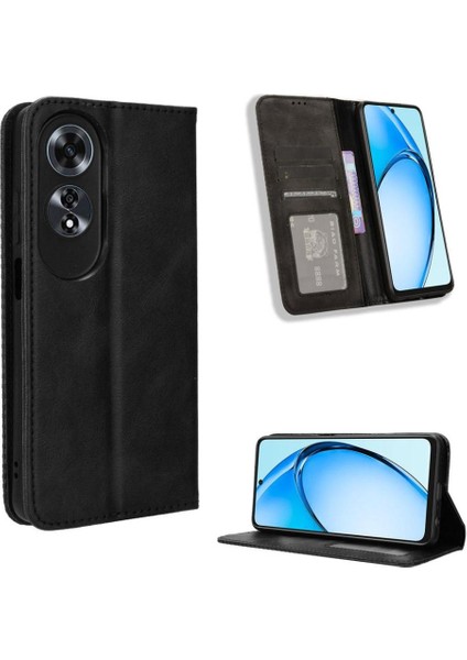 Oppo A60 4g Cüzdan Manyetik Kapatma Pu Deri Için Kılıf (Yurt Dışından)