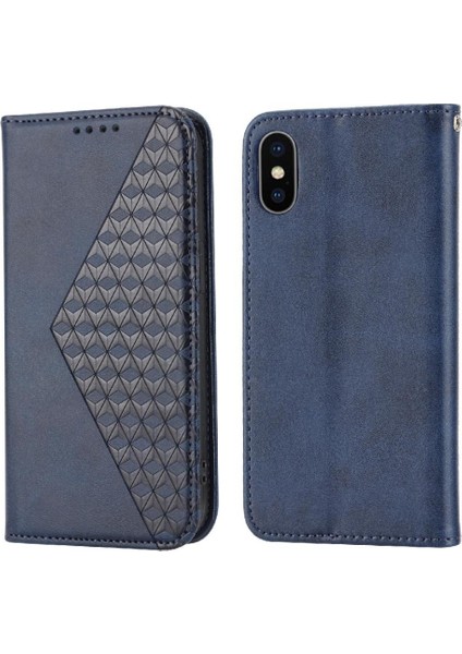 IPhone x Için Flip Case/xs Cüzdan Standı Eşkenar Dörtgen Şekli Günlük Kullanım El Kayışı (Yurt Dışından)