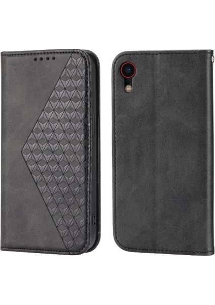 IPhone Xr Günlük Kullanım Için Flip Case Eşkenar Dörtgen Şekli Cüzdan Standı El Kayışı (Yurt Dışından)