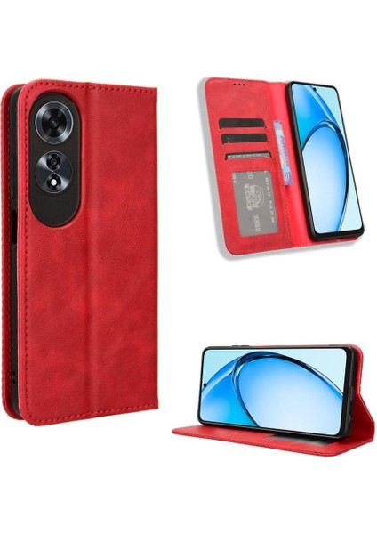 Oppo A60 4g Cüzdan Manyetik Kapatma Pu Deri Için Kılıf (Yurt Dışından)