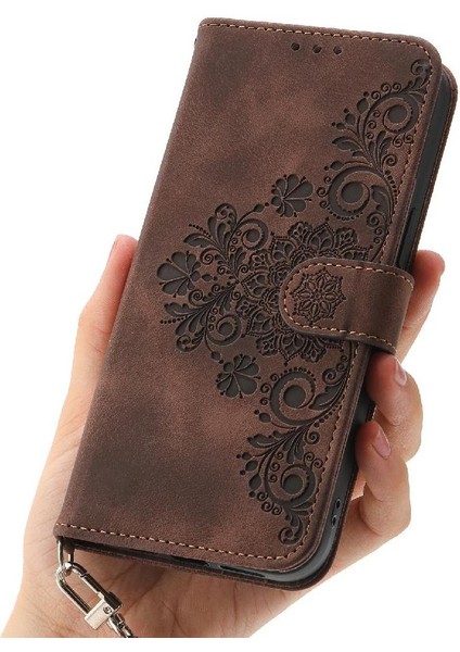 IPhone 16 Için Flip Case Pro Max Çoklu Kredi Kartı Yuvaları Kabartmalı (Yurt Dışından)