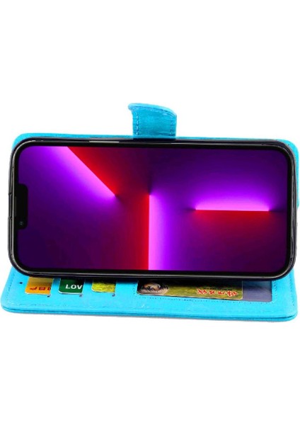 IPhone 13 Için Flip Case Pro Max Kart Tutucu Pu Deri Darbeye Kapatma (Yurt Dışından)