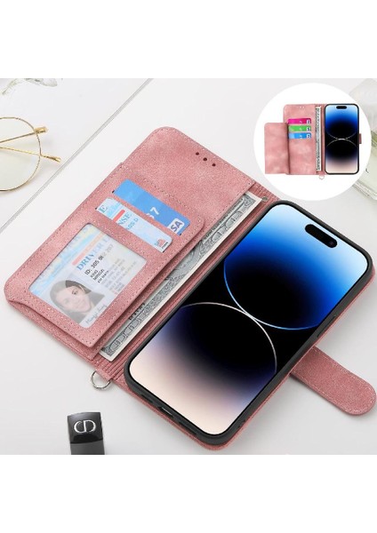 IPhone 16 Için Flip Case Pro Max Çoklu Kredi Kartı Yuvaları Kabartmalı (Yurt Dışından) modelleri