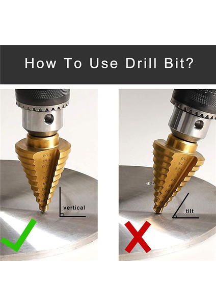 Adet Adım Matkap Ucu Seti 1/8 Inçten 1-3/8 Inçe Kadar Unibit Matkap Uçları (Yurt Dışından)