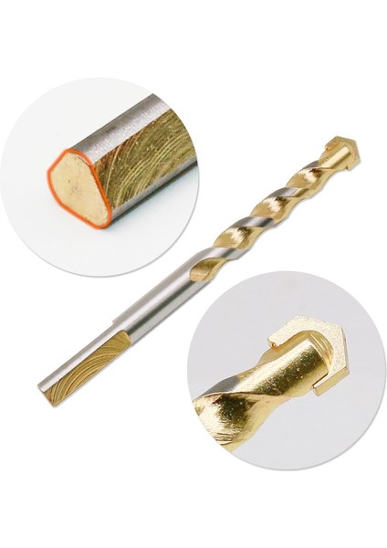5 Adet Üç Köşeli Saplı Alaşım Matkap Uçları 6-12MM Bıçak Çapı (Yurt Dışından)
