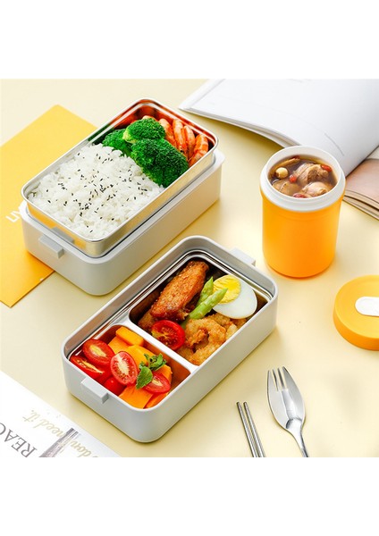 Sevimli Kız Öğle Yemeği Kutusu Plastik Bento Kadınlar Için Ofis Kullanımı Kadın Yemek Hazırlama Gıda Kabı Gri (Yurt Dışından)