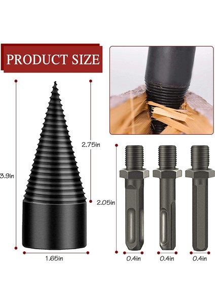 5in1 Yakacak Odun Kütük Ayırıcı Matkap Uçları El Matkabı Için 42MM Matkap Uçları (Yurt Dışından)