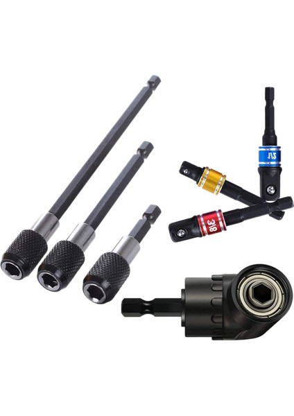 Adet Uzatma Çubuğu Hex Shank Soket Adaptörü Matkap Ucu Somun Sürücü Seti (Yurt Dışından)