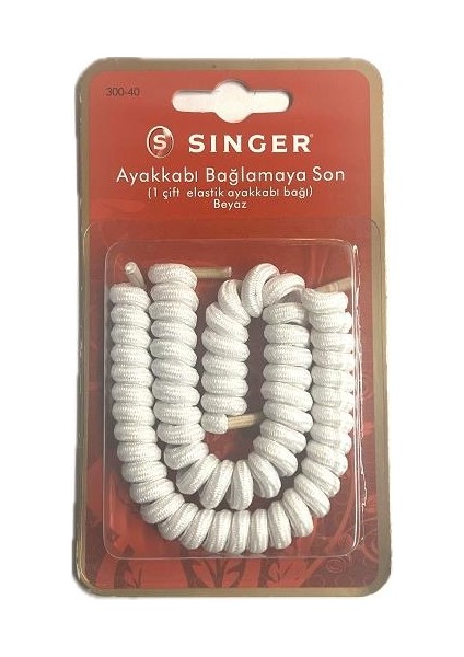 Beyaz Elastik Ayakkabı Bağı 300-40