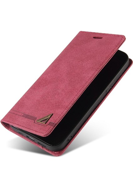 IPhone 15 Için Kılıf Artı Premium Deri Iki Kart Yuvaları Kickstand Premium (Yurt Dışından)