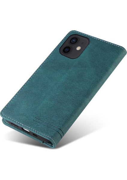 IPhone 12 Için Kılıf Mini Premium Deri Premium Deri Iki Kart Yuvaları (Yurt Dışından)
