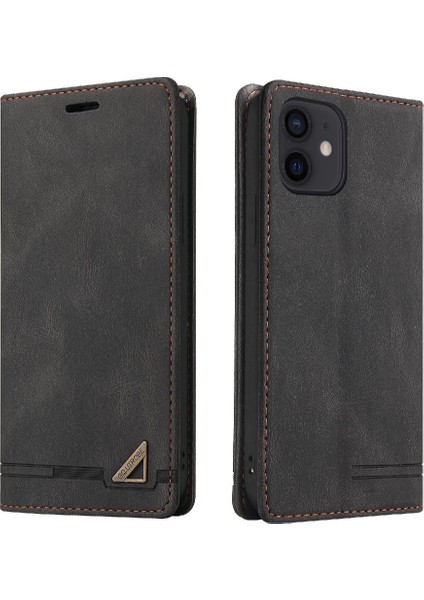 IPhone 12 Için Kılıf Mini Premium Deri Premium Deri Iki Kart Yuvaları (Yurt Dışından)