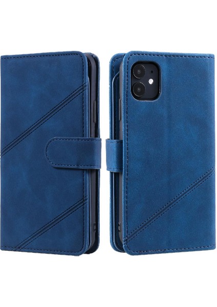 IPhone 12 Için Kılıf Pu Deri Cüzdan Flip Folio Manyetik Kart Tutucu (Yurt Dışından)