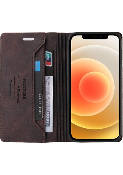 IPhone 12 Için Kılıf Pro Max Kickstand Premium Deri Premium Deri (Yurt Dışından)