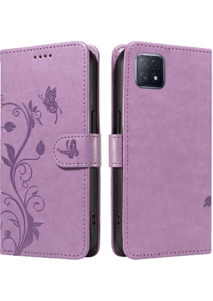 Oppo A92S/RENO4 Z ile Yüksek Kaliteli Deri Cüzdan Telefon Kılıfı (Yurt Dışından)