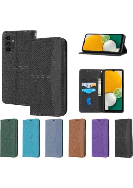 Samsung Galaxy A13 4g Kredi Kartı Tutucu Pu Deri Kapak El Için Kılıf (Yurt Dışından)