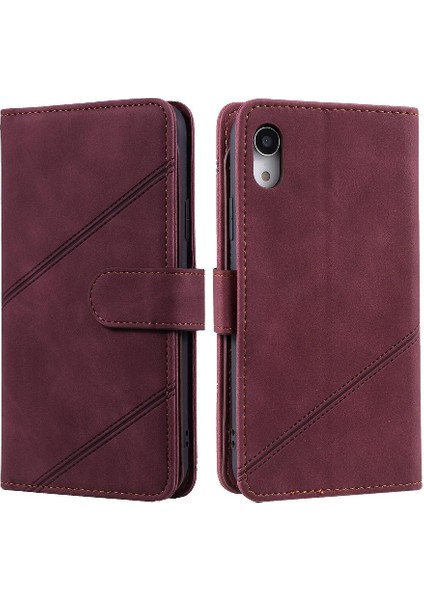 IPhone Xr Kart Tutucu Kickstand Pu Deri Cüzdan Flip Folio (Yurt Dışından)
