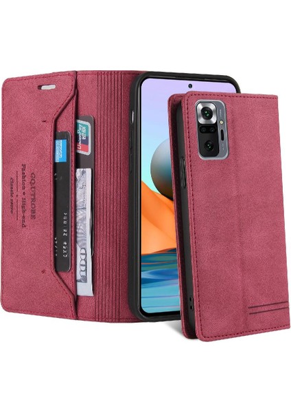 Xiaomi Redmi NOTE10 Pro Kickstand Premium Deri Premium Iki Için Kılıf (Yurt Dışından)