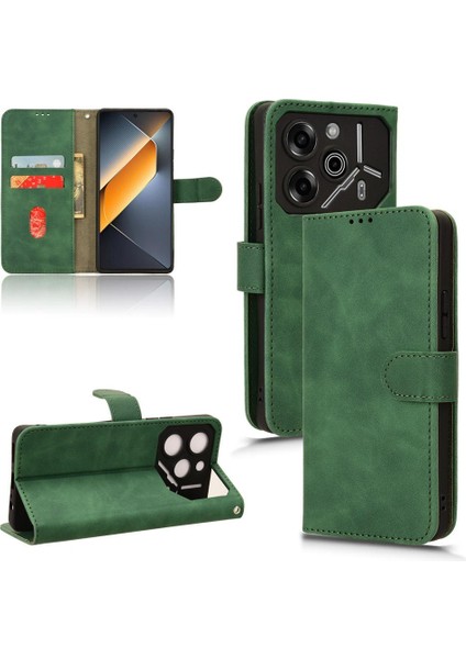 Tecno Pova 6 Pro 5g Kart Ekleme Deri Folio Flip Case Için Kılıf (Yurt Dışından)