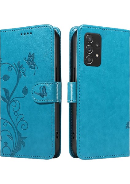 El Kayışı ve Kart Yuvası Cüzdan ile Samsung Galaxy GALAXY/A52S Için Kılıf (Yurt Dışından)